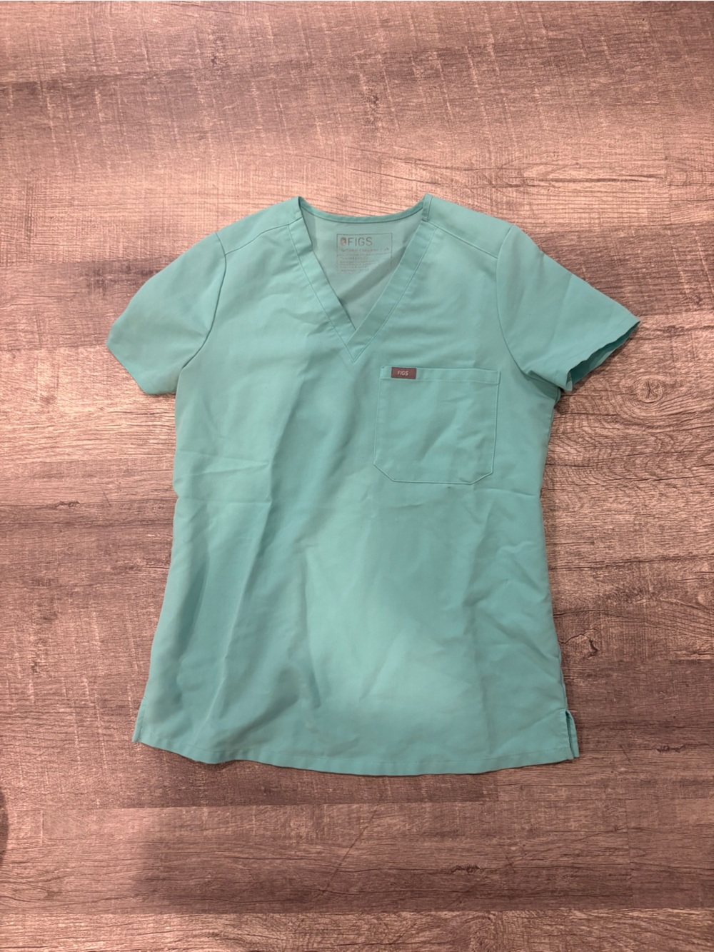 Figs Women's Scrub Top and Pants in Teal